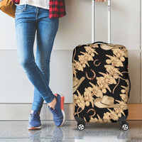 Vanuatu Cowboy Luggage Cover Seamless Straw Hats Hibiscus - Polynesian Pride