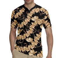 Vanuatu Cowboy Rugby Jersey Seamless Straw Hats Hibiscus - Polynesian Pride