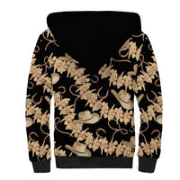 Vanuatu Cowboy Sherpa Hoodie Seamless Straw Hats Hibiscus - Polynesian Pride