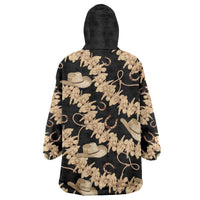 Vanuatu Cowboy Wearable Blanket Hoodie Seamless Straw Hats Hibiscus - Polynesian Pride