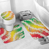 Vanuatu Cowboy Bathroom Set Straw Hats Hibiscus With Sand Drawing - Polynesian Pride