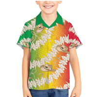 Vanuatu Cowboy Family Matching Mermaid Dress and Hawaiian Shirt Straw Hats Hibiscus With Sand Drawing - Polynesian Pride