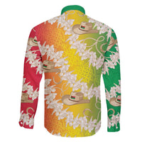 Vanuatu Cowboy Family Matching Off Shoulder Short Dress and Hawaiian Shirt Straw Hats Hibiscus With Sand Drawing - Polynesian Pride