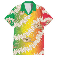 Vanuatu Cowboy Family Matching Puletasi and Hawaiian Shirt Straw Hats Hibiscus With Sand Drawing - Polynesian Pride