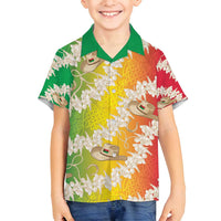 Vanuatu Cowboy Family Matching Tank Maxi Dress and Hawaiian Shirt Straw Hats Hibiscus With Sand Drawing - Polynesian Pride