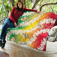 Vanuatu Cowboy Quilt Straw Hats Hibiscus With Sand Drawing - Polynesian Pride