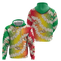 Vanuatu Cowboy Zip Hoodie Straw Hats Hibiscus With Sand Drawing - Polynesian Pride