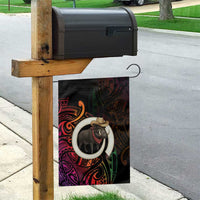 Vanuatu Boar Cowboy Garden Flag Tusk Gradient Polynesian Pattern - Polynesian Pride