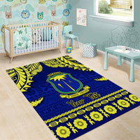 Personalised Fiji Natabua High School Area Rug Fijian Tapa Pattern LT14 - Polynesian Pride