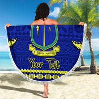 Personalised Fiji Natabua High School Beach Blanket Fijian Tapa Pattern LT14 - Polynesian Pride