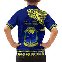 Personalised Fiji Natabua High School Family Matching Tank Maxi Dress and Hawaiian Shirt Fijian Tapa Pattern LT14 - Polynesian Pride