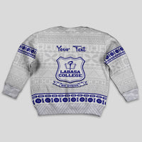 Personalised Fiji Labasa College Kid Ugly Christmas Sweater Fijian Tapa Pattern LT14 - Polynesian Pride