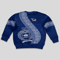 Personalised Fiji Queen Victoria School Kid Ugly Christmas Sweater Fijian Tapa Pattern LT14 - Polynesian Pride