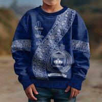 Personalised Fiji Queen Victoria School Kid Ugly Christmas Sweater Fijian Tapa Pattern LT14 - Polynesian Pride