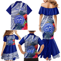 Personalised Samoana High School Family Matching Mermaid Dress and Hawaiian Shirt American Samoa Schools Polynesian Tropical Flowers LT14 - Polynesian Pride