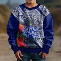 Personalised Samoana High School Kid Ugly Christmas Sweater American Samoa Schools Polynesian Tropical Flowers LT14 - Polynesian Pride