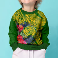 Personalised Leone High School Kid Ugly Christmas Sweater American Samoa Schools Polynesian Tropical Flowers LT14 - Polynesian Pride