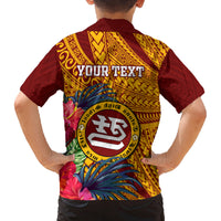 Personalised Tafuna High School Family Matching Tank Maxi Dress and Hawaiian Shirt American Samoa Schools Polynesian Tropical Flowers LT14 - Polynesian Pride