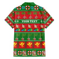 Personalised Hawaii Christmas Family Matching Short Sleeve Bodycon Dress and Hawaiian Shirt Mele Kalikimaka LT14 - Polynesian Pride