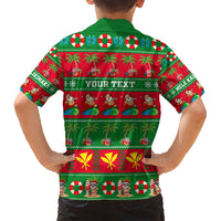 Personalised Hawaii Christmas Kid Hawaiian Shirt Mele Kalikimaka LT14 - Polynesian Pride