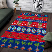 Guam Christmas Area Rug Felis Pasgua LT14 Blue - Polynesian Pride