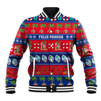 Personalised Guam Christmas Baseball Jacket Felis Pasgua LT14 Unisex Blue - Polynesian Pride