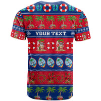 Personalised Guam Christmas T Shirt Felis Pasgua LT14 - Polynesian Pride