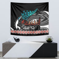 Personalised New Zealand Waka Tapestry Aotearoa Maori Silver Fern Pattern LT14 - Polynesian Pride