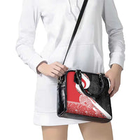 Toitu Te Tiriti Me Te Whakaputanga Shoulder Handbag Maori Wahaika With Haka Face
