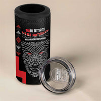Toitu Te Tiriti Mana Maori Motuhake 4 in 1 Can Cooler Tumbler Aotearoa Haka Face Mix Poutama Art