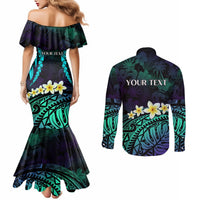 Personalised Pasifika Festival Auckland Couples Matching Mermaid Dress and Long Sleeve Button Shirt 2024 Pacific Islands Polynesian Pattern LT14 - Polynesian Pride