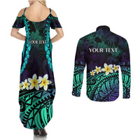 Personalised Pasifika Festival Auckland Couples Matching Summer Maxi Dress and Long Sleeve Button Shirt 2024 Pacific Islands Polynesian Pattern LT14 - Polynesian Pride