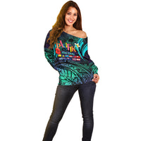 Personalised Pasifika Festival Auckland Off Shoulder Sweater 2024 Pacific Islands Polynesian Pattern LT14 - Polynesian Pride