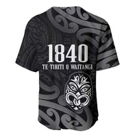 New Zealand 1840 Waitangi Day Baseball Jersey Aotearoa Haka Mask - Black Version