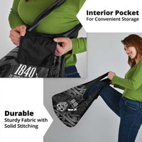 New Zealand 1840 Waitangi Day Grocery Bag Aotearoa Haka Mask - Black Version