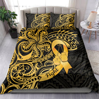 Polynesia Bone Cancer Awareness Bedding Set Fight Warriors