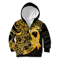 Polynesia Bone Cancer Awareness Kid Hoodie Fight Warriors