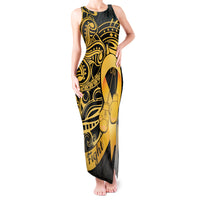 Polynesia Bone Cancer Awareness Tank Maxi Dress Fight Warriors LT14 Women Black - Polynesian Pride