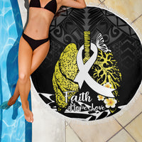 Polynesia World Lung Cancer Day Beach Blanket Faith Hope Love