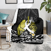 Polynesia World Lung Cancer Day Blanket Faith Hope Love