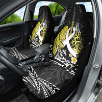 Polynesia World Lung Cancer Day Car Seat Cover Faith Hope Love