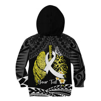 Personalised Polynesia World Lung Cancer Day Kid Hoodie Faith Hope Love
