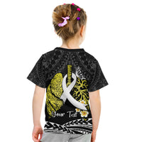 Personalised Polynesia World Lung Cancer Day Kid T Shirt Faith Hope Love