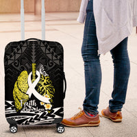 Polynesia World Lung Cancer Day Luggage Cover Faith Hope Love LT14 Black - Polynesian Pride