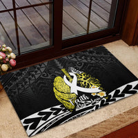 Polynesia World Lung Cancer Day Rubber Doormat Faith Hope Love
