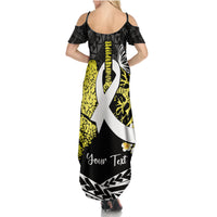 Personalised Polynesia World Lung Cancer Day Summer Maxi Dress Faith Hope Love