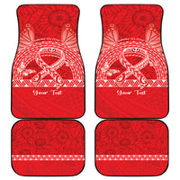 Personalised In September We Wear Red Car Mats Polynesia Blood Cancer Awareness
