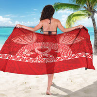 Personalised In September We Wear Red Sarong Polynesia Blood Cancer Awareness