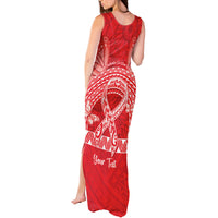 Personalised In September We Wear Red Tank Maxi Dress Polynesia Blood Cancer Awareness