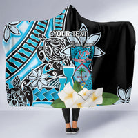 Personalised Guam Liberation Day Hooded Blanket Chamorro Latte Stone With Guasali Flowers